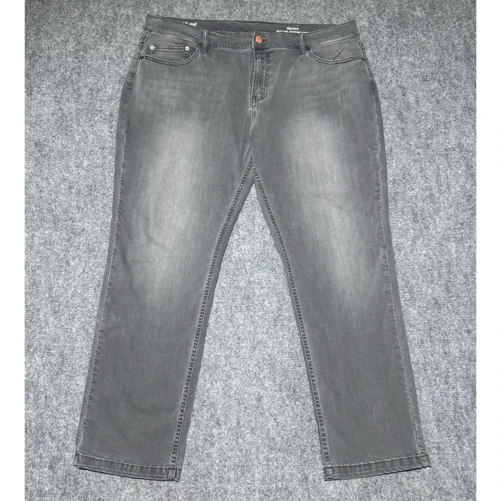 Mugsy Jeans Beans Men 42x29 Black Grey Fade Stretch Denim Pants Casual Comfort